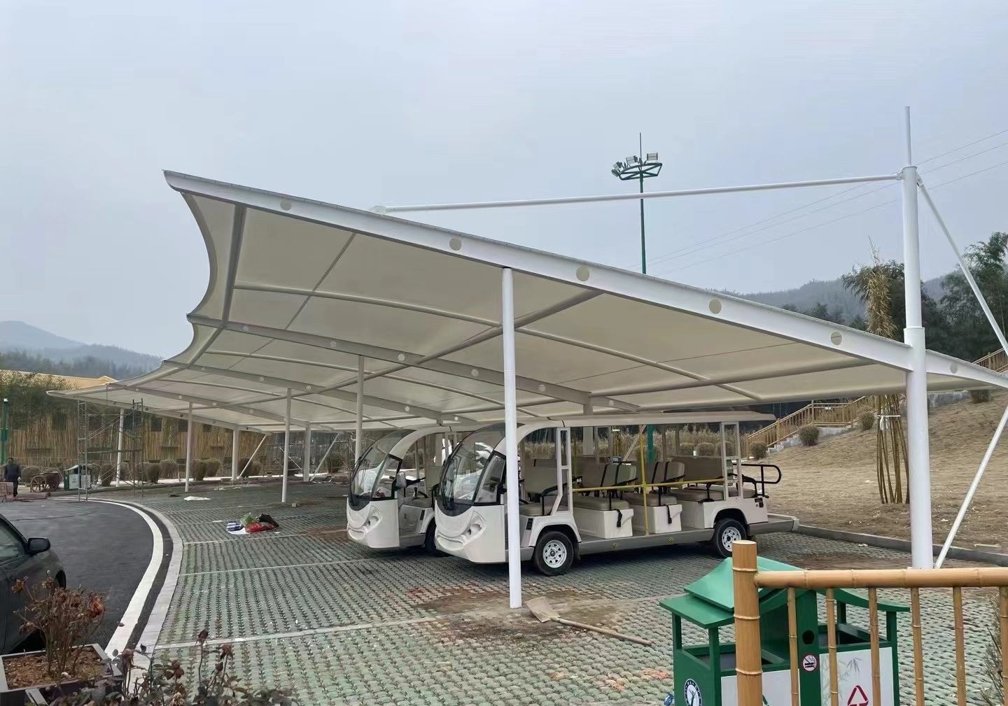 膜结构停车棚设计时有哪些技巧